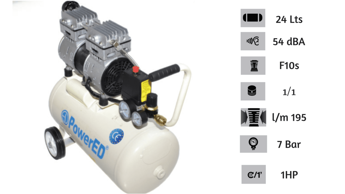 Compressor de Ar Silencioso 24L 1.0HP-ED-230105