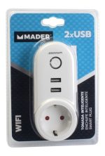 Tomada Inteligente WIFI, 2xUSB - MADER