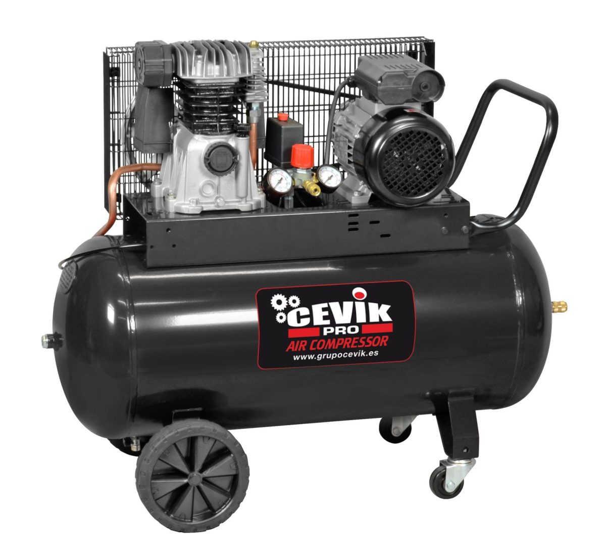 COMPRESSOR DE CORREIA 100L 3HP 230V CEVIK PRO CA-PRO100-3MF